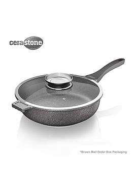 Tower Cerastone 28 Cm Saute Pan With Infuser Glass Lid &Ndash; Grey Review thumbnail