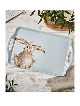Product photograph of Royal Worcester Wrendale Large Handled Tray Ndash Hare from very.co.uk