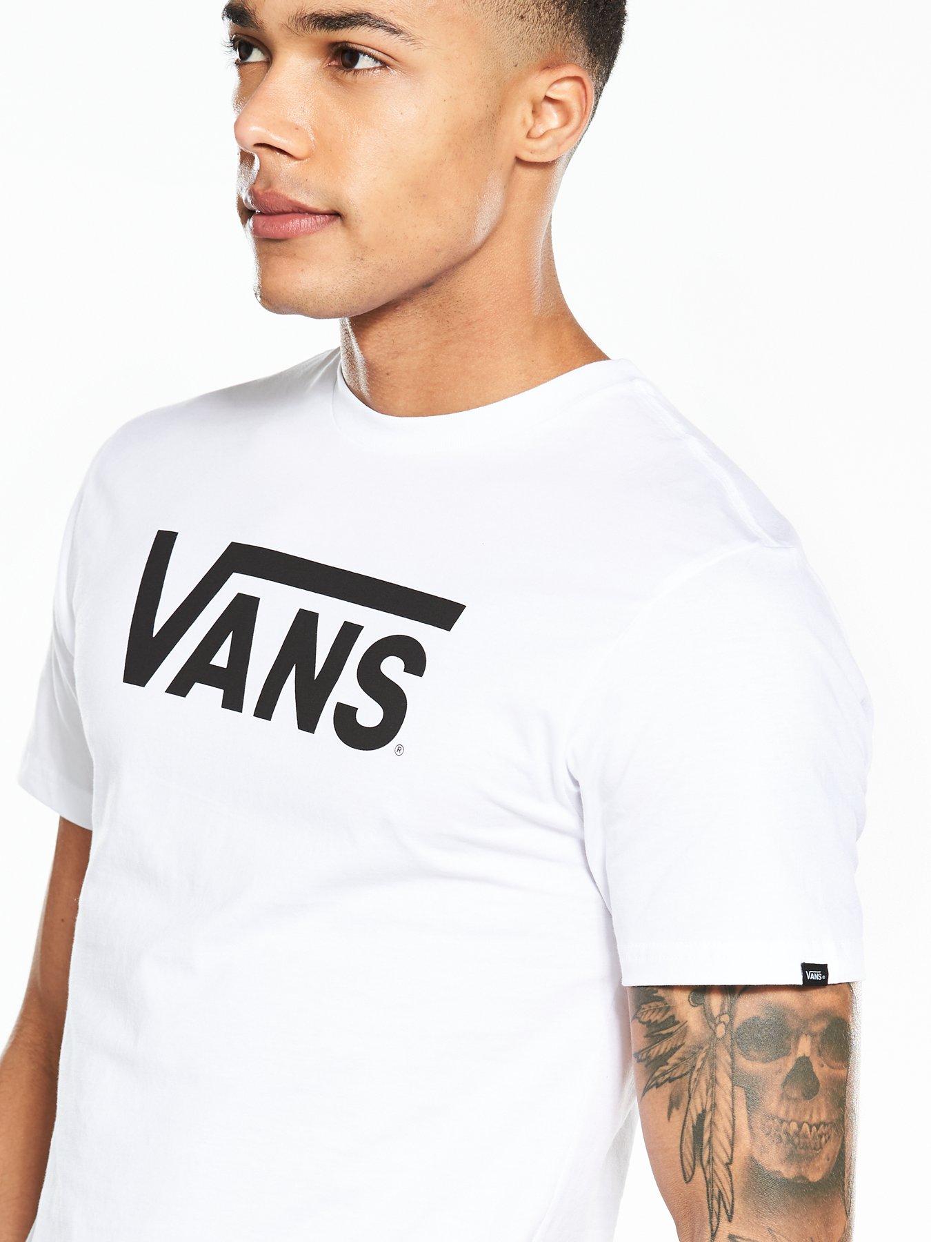 Black and white vans logo sale