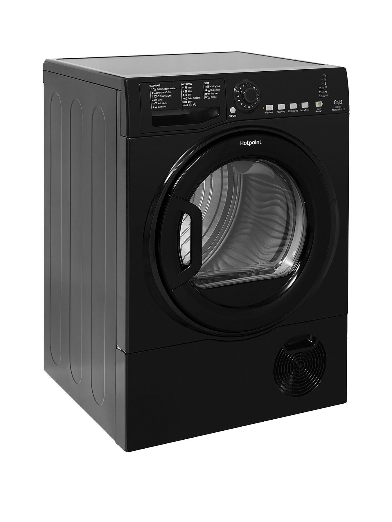 Hotpoint Aquarius Tcfs835Bgk 8Kg Load Condenser Sensor Tumble Dryer – Black