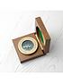  image of treat-republic-personalised-travellers-brass-compass-in-monogrammed-box