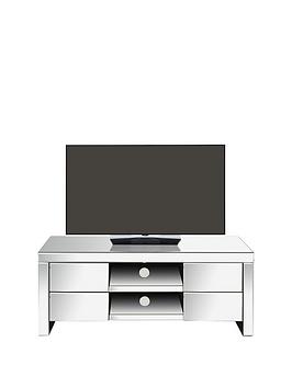Monte Carlo Ready Assembled Mirrored Tv Unit - Fits Up To 50 Inch Tv