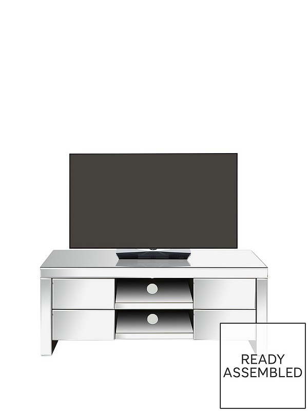 Monte Carlo Ready Assembled Mirrored Tv Unit Fits Up To 50 Inch