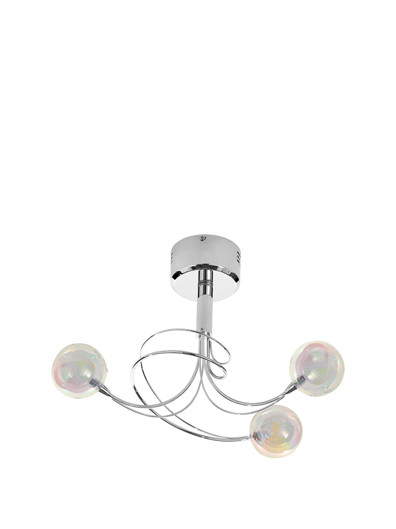 Luna Swirl 3 Light Ceiling Fixture Very Co Uk