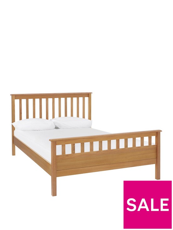 front image of dawson-bed-frame-with-mattress-options-buy-and-save-oak-effect