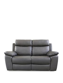 Edison 2 Seater Luxury Faux Leather Manual Recliner Sofa
