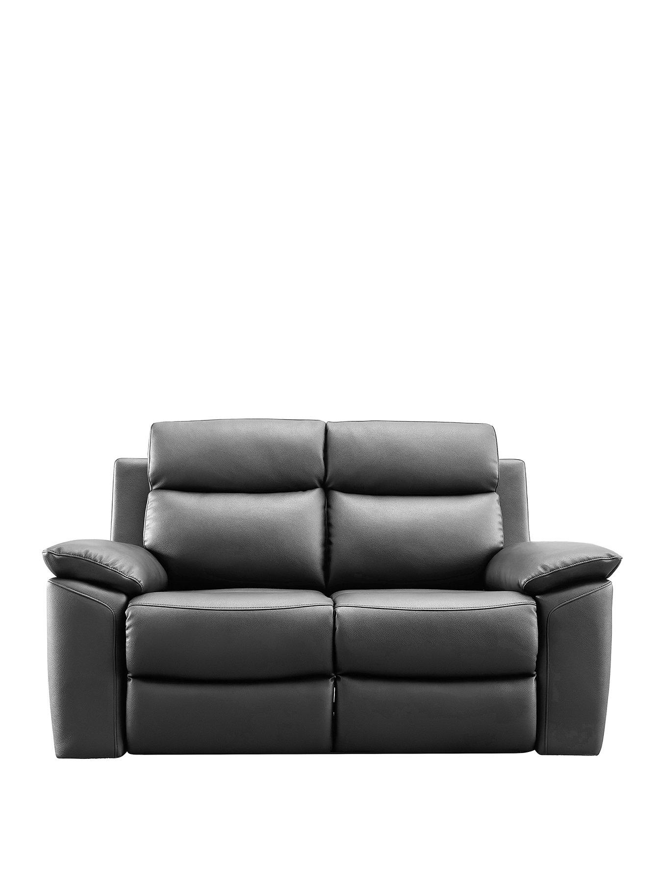 Image 2 of 6 of Edison 2&nbsp;Seater Luxury Faux Leather Manual Recliner Sofa