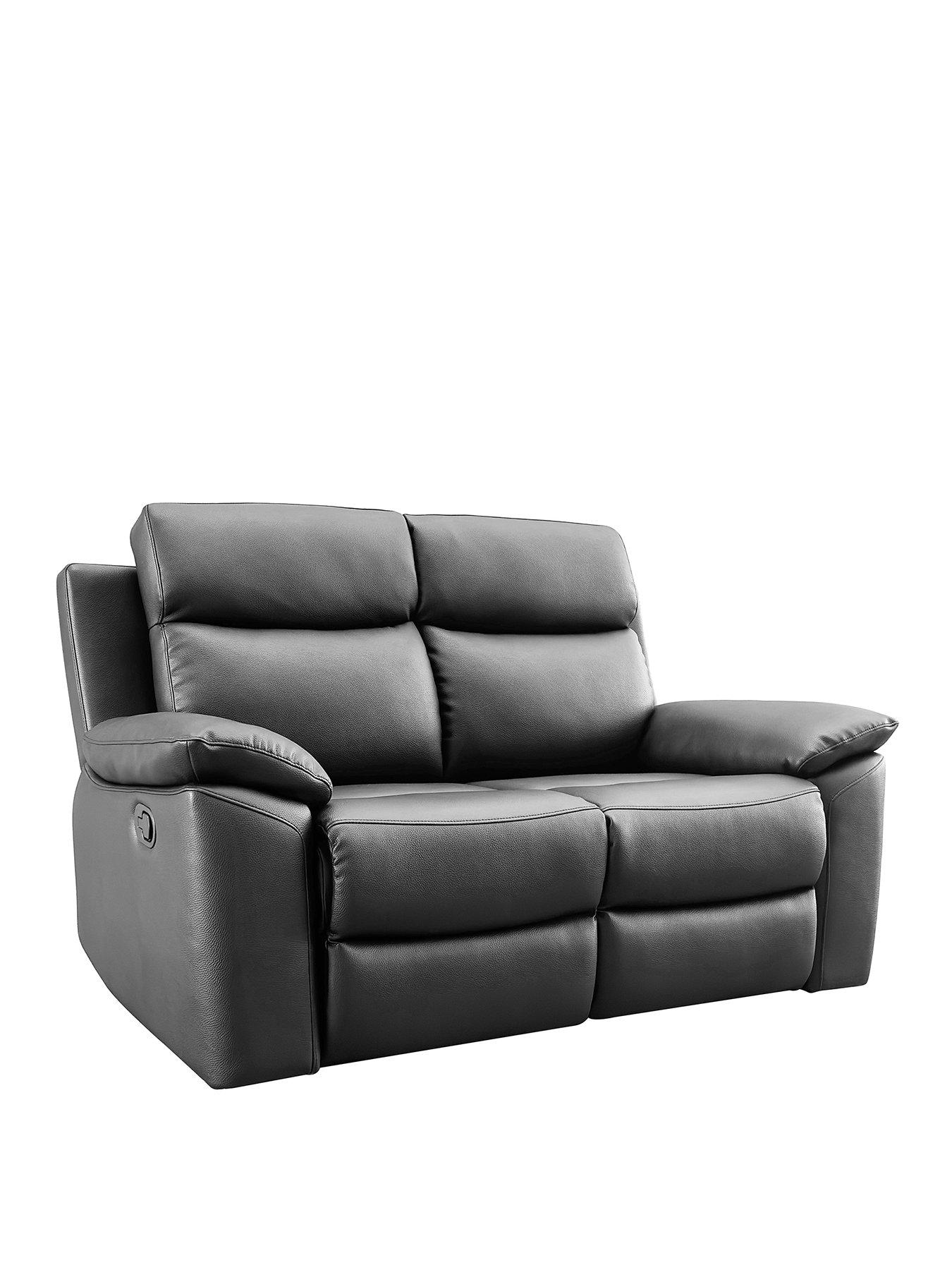 Image 3 of 6 of Edison 2&nbsp;Seater Luxury Faux Leather Manual Recliner Sofa