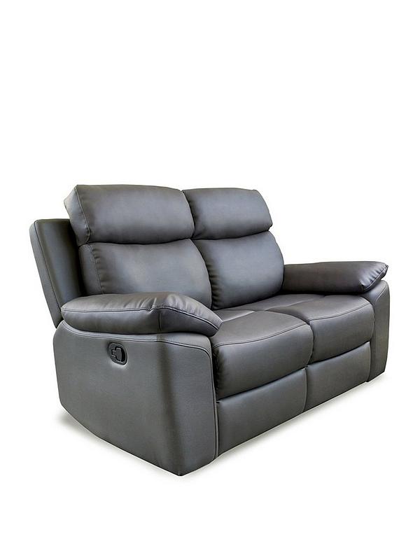 Edison 2 Seater Luxury Faux Leather, Leather 2 Seater Sofa Recliner