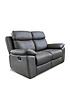  image of edison-2nbspseater-luxury-faux-leather-manual-recliner-sofa