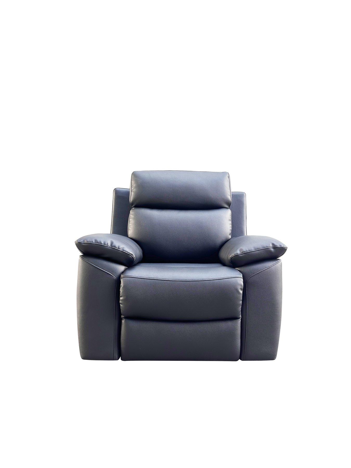 undefined Edison Luxury Faux Leather Manual Recliner Armchair