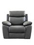  image of edison-luxury-faux-leather-manual-recliner-armchair