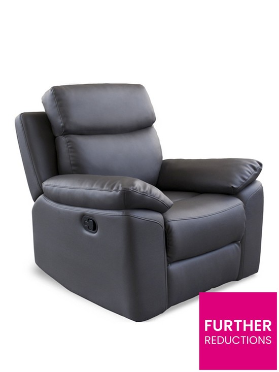 outfit image of edison-luxury-faux-leather-manual-recliner-armchair