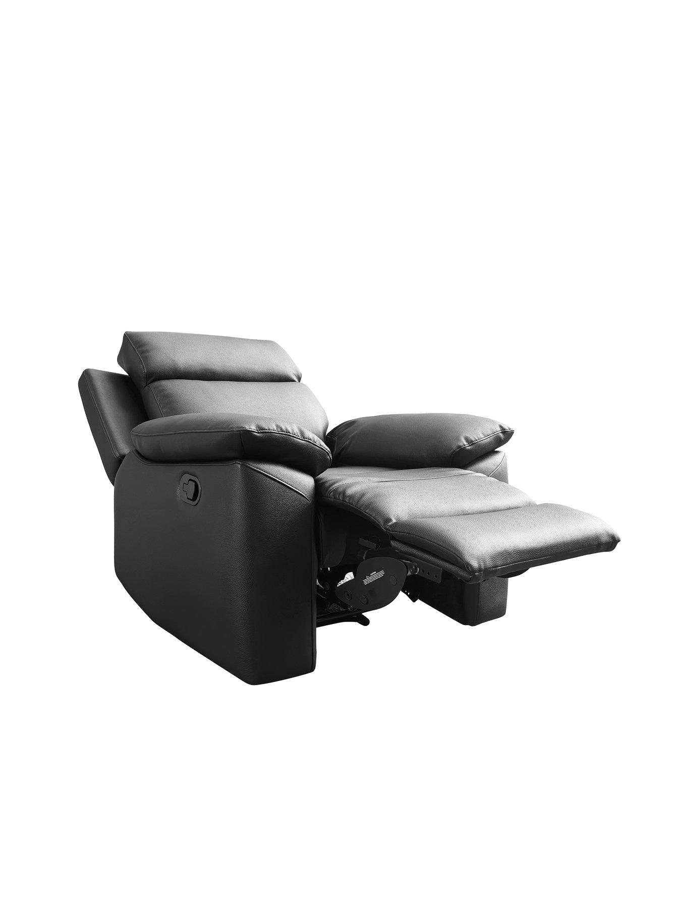 Image 5 of 6 of The Very Collection Edison Luxury Faux Leather Manual Recliner Armchair