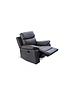  image of edison-luxury-faux-leather-manual-recliner-armchair
