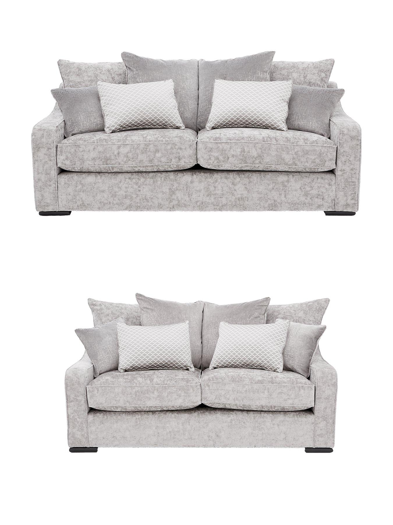 Product photograph of Michelle Keegan Home Mirage 3-seater 2-seater Fabric Sofa Set Buy And Save from very.co.uk
