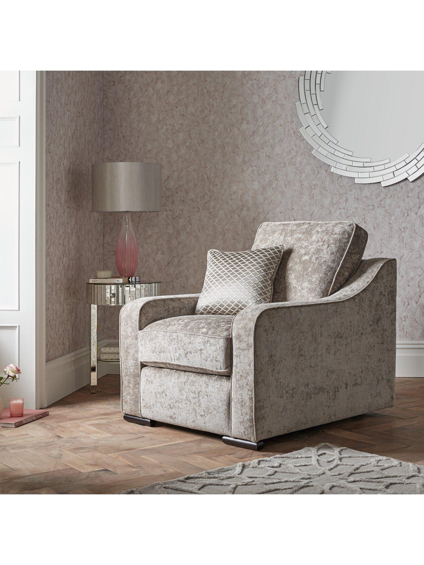 Product photograph of Very Home Mirage Fabric Armchair from very.co.uk