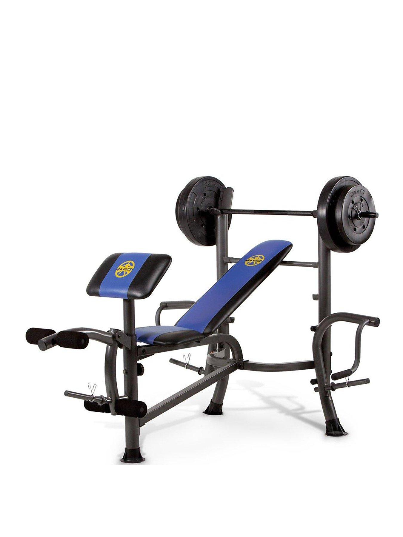 Home gym discount weight bench set