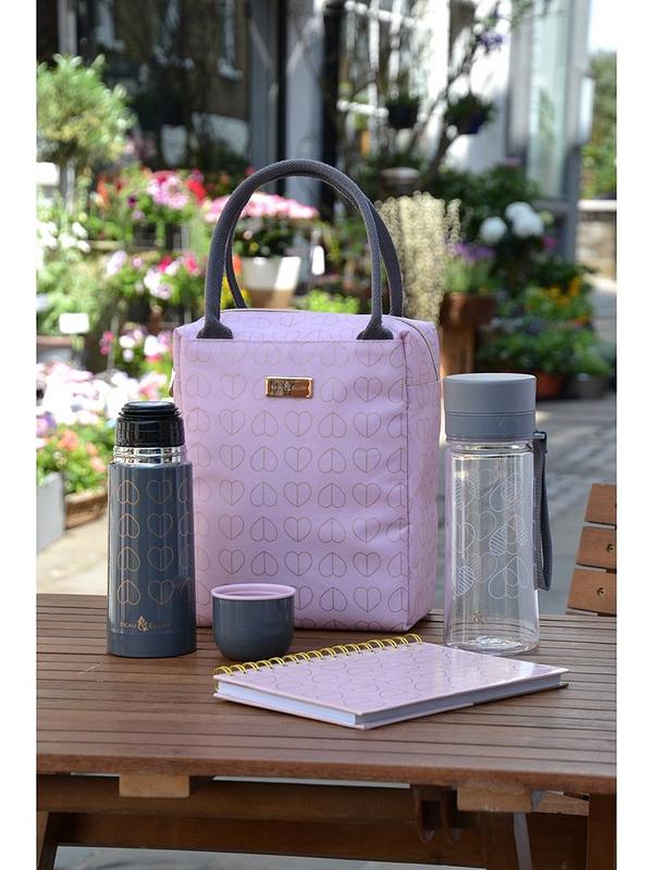 Water Bottle Flask Grey Thermos Picnic Beau & Elliott Insulated Lunch Tote Bag