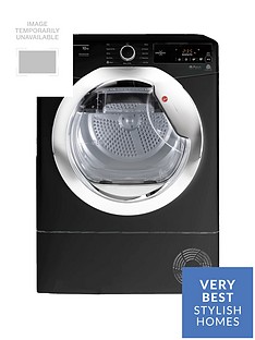Hoover Dynamic Next DXC10TCEB 10kg Aquavision Condenser Tumble Dryer with One Touch - Black/Chrome