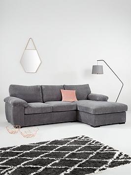 Product photograph of Very Home Amalfi 3 Seater Right Hand Standard Back Fabric Corner Chaise Sofa - Fsc Reg Certified from very.co.uk