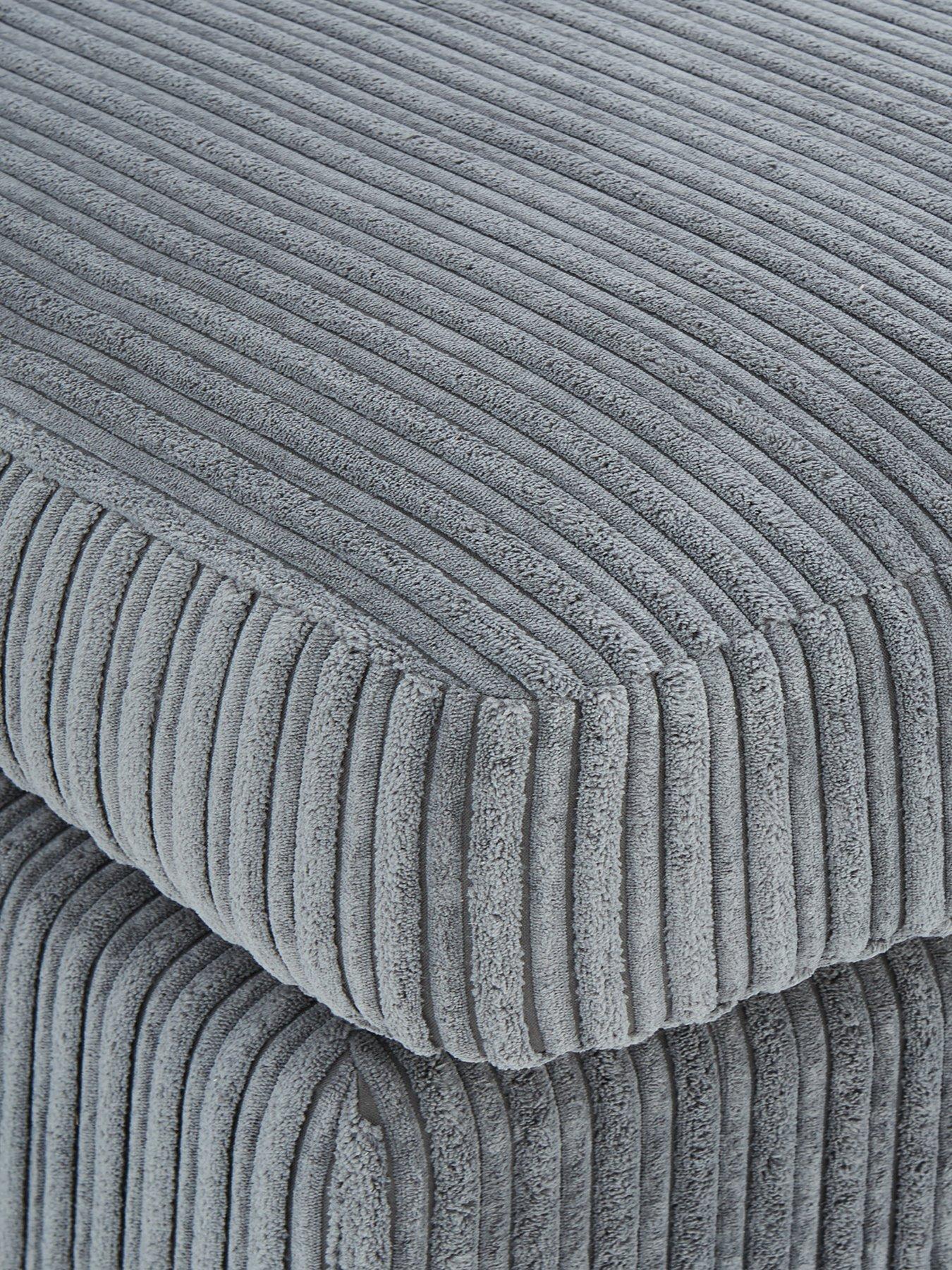 Image 3 of 5 of Very Home Amalfi Standard Back Fabric Right Hand 3 Seater Chaise Sofa - Charcoal - FSC&reg; Certified
