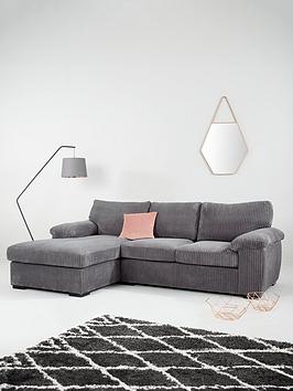 Product photograph of Very Home Amalfi 3-seater Standard Back Left Hand Fabric Corner Chaise Sofa - Fsc Reg Certified from very.co.uk