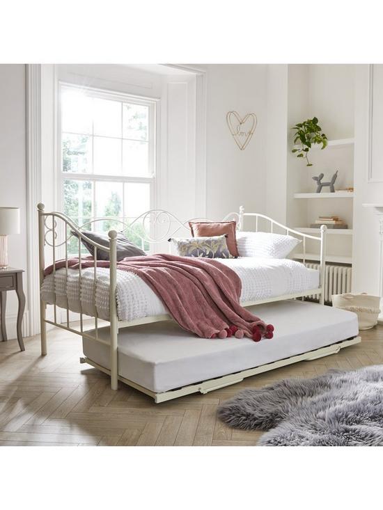 stillFront image of juliettenbspmetal-day-bed-and-trundle-bed-with-mattress-options-buy-and-save