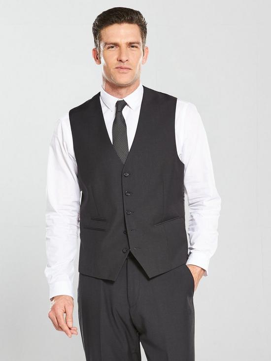 front image of skopes-madrid-waistcoat-charcoal