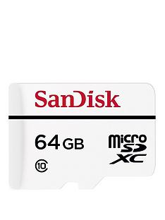 SanDisk High Endurance Video Monitoring 64GB microSDXC Card for Home Security Cameras and Dashcams