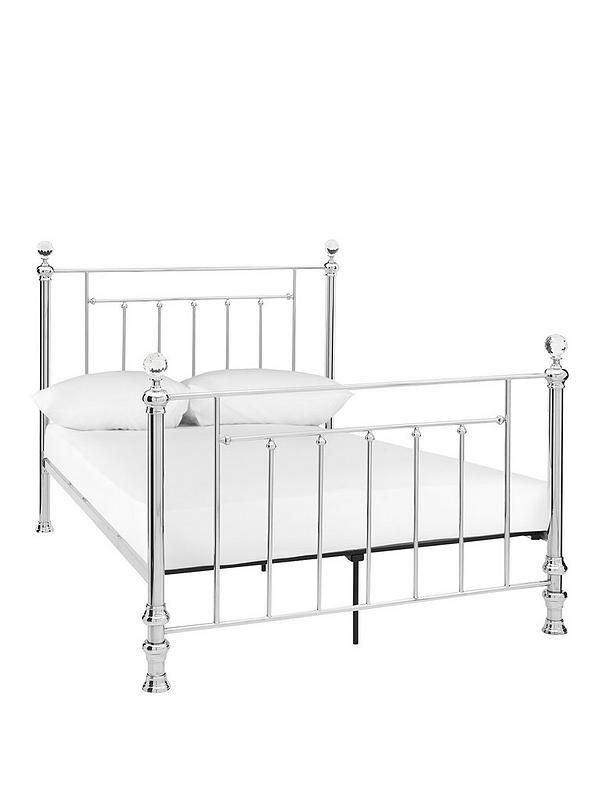 Skye Metal King Size Bed Frame Very Co Uk, White Metal King Bed Frame