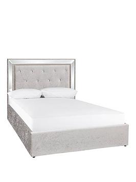 Vegas Fabric Ottoman Bed Frame With Mattress Options (Buy And Save!) - Double