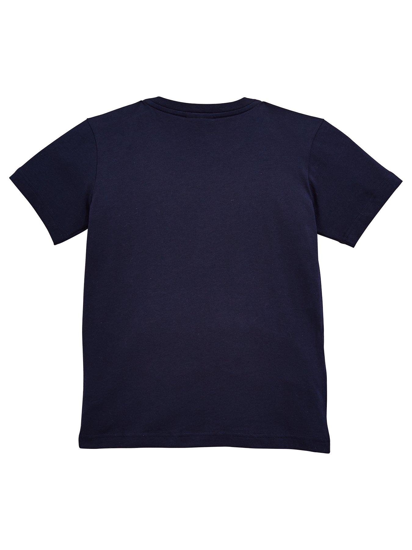 Image 2 of 3 of Lacoste Classic Boys Short Sleeve T-Shirt - Navy Blue