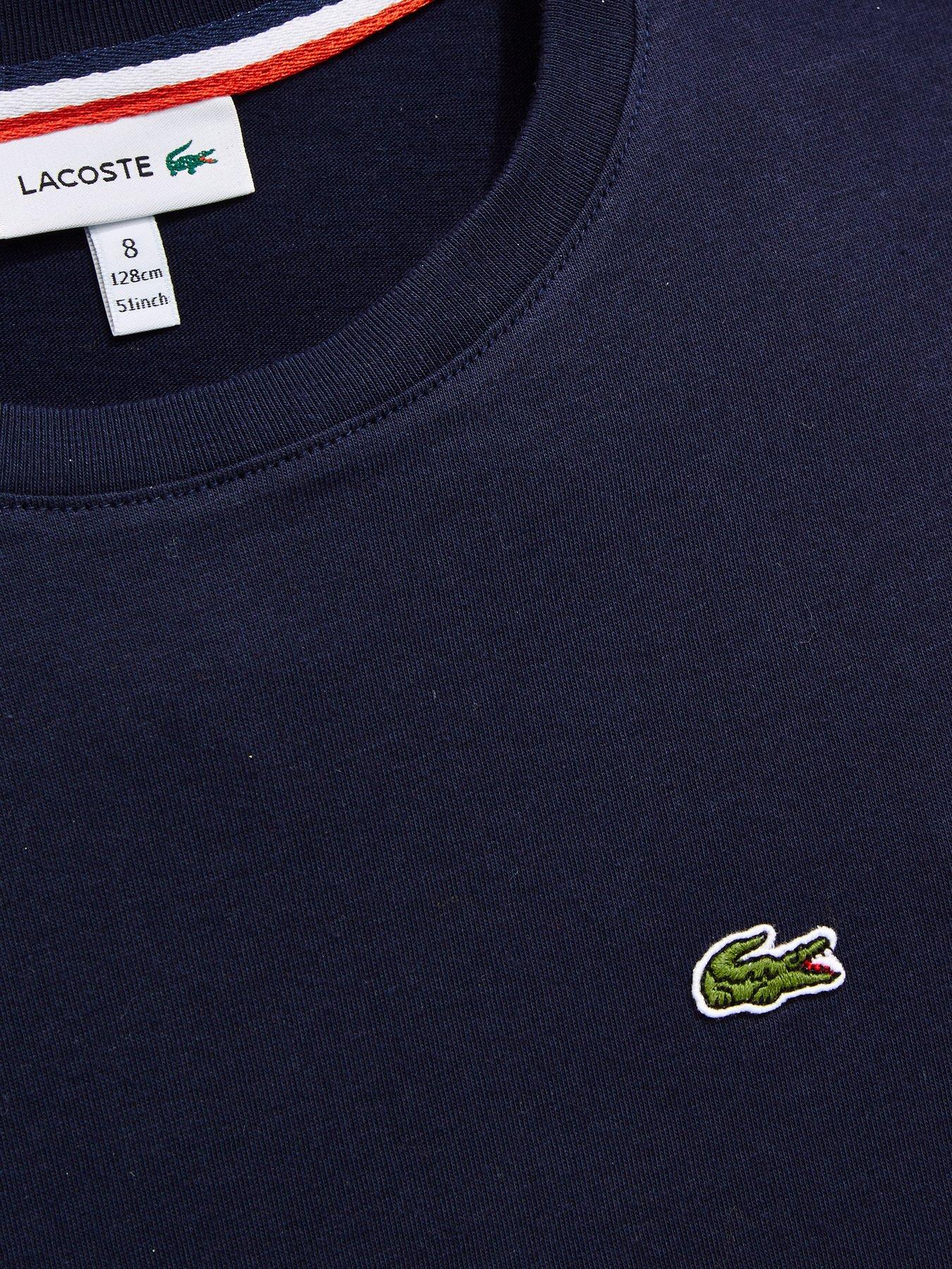 Lacoste Classic Boys Short Sleeve T-Shirt - Navy Blue | Very.co.uk