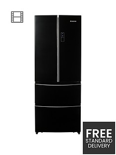Hoover HMN7182BK/1 70cm American Style Frost Free Fridge Freezer - Black