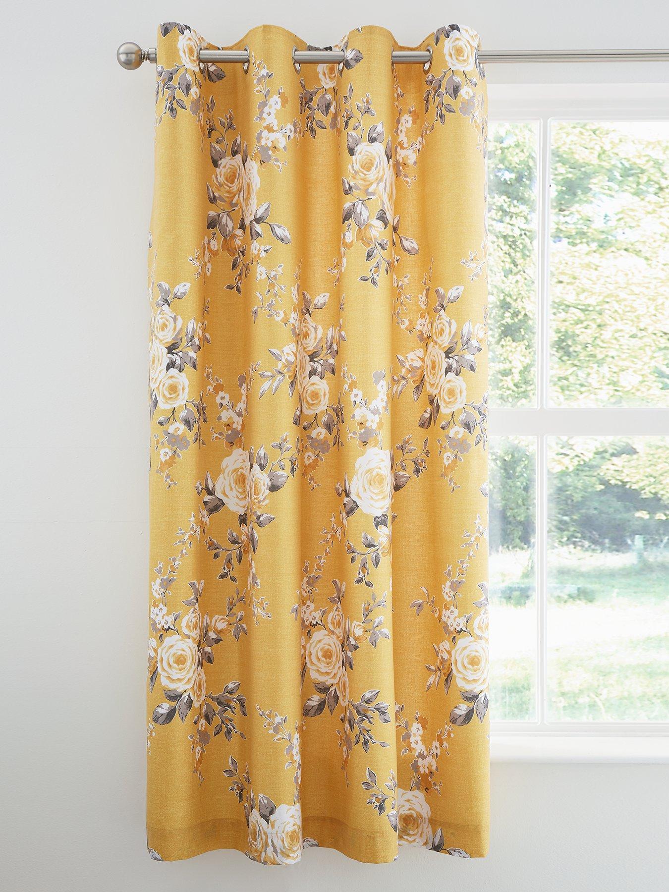 Catherine Lansfield Canterbury Lined Eyelet Curtains