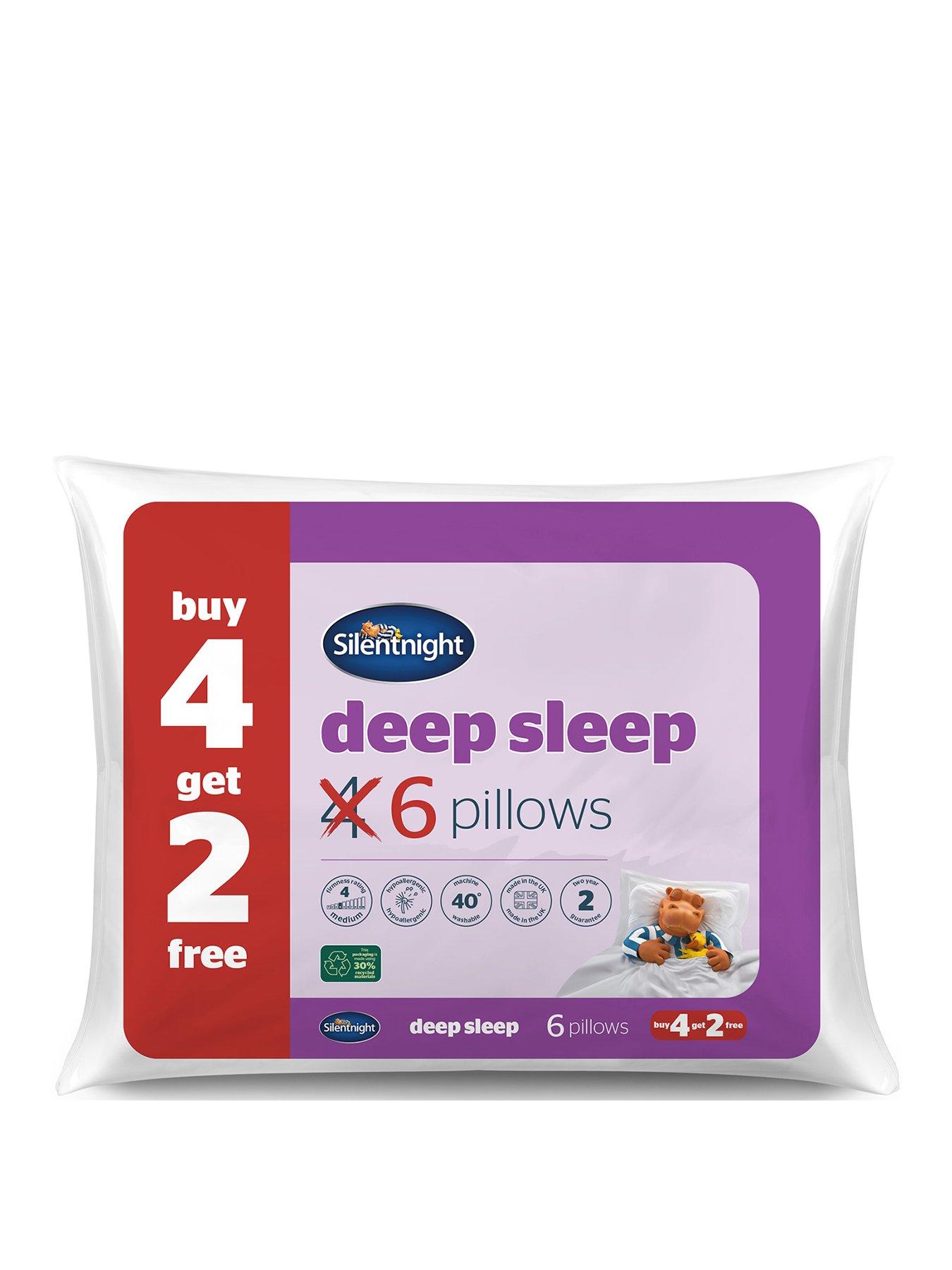 Silentnight Deep Sleep Pillows Set Of 4 Plus 2 Extra Free