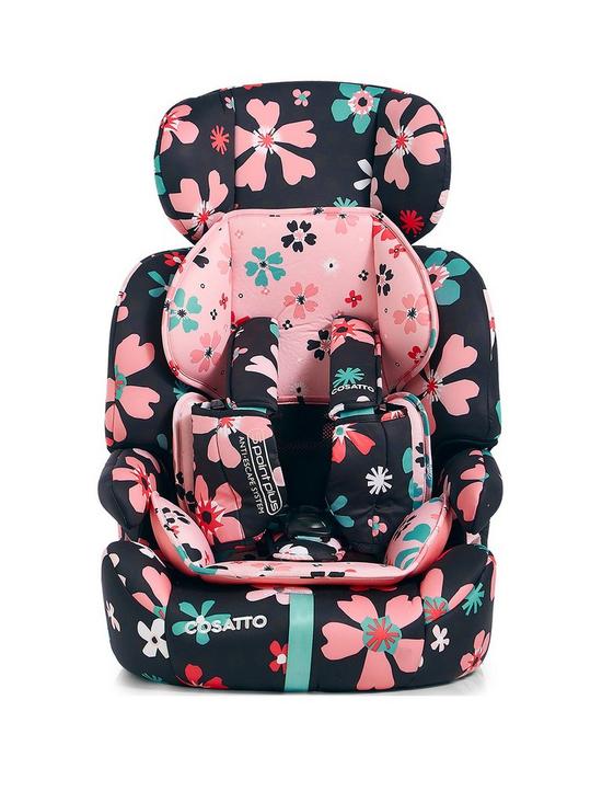 front image of cosatto-zoomi-group-123-car-seat-paper-petals