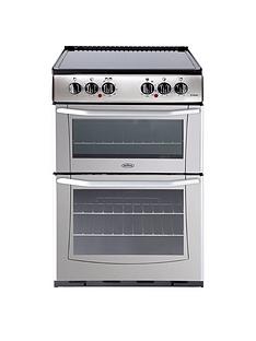 Belling BEL ENFIELD E552 55cm Electric Ceramic Double Oven with Connection - Silver