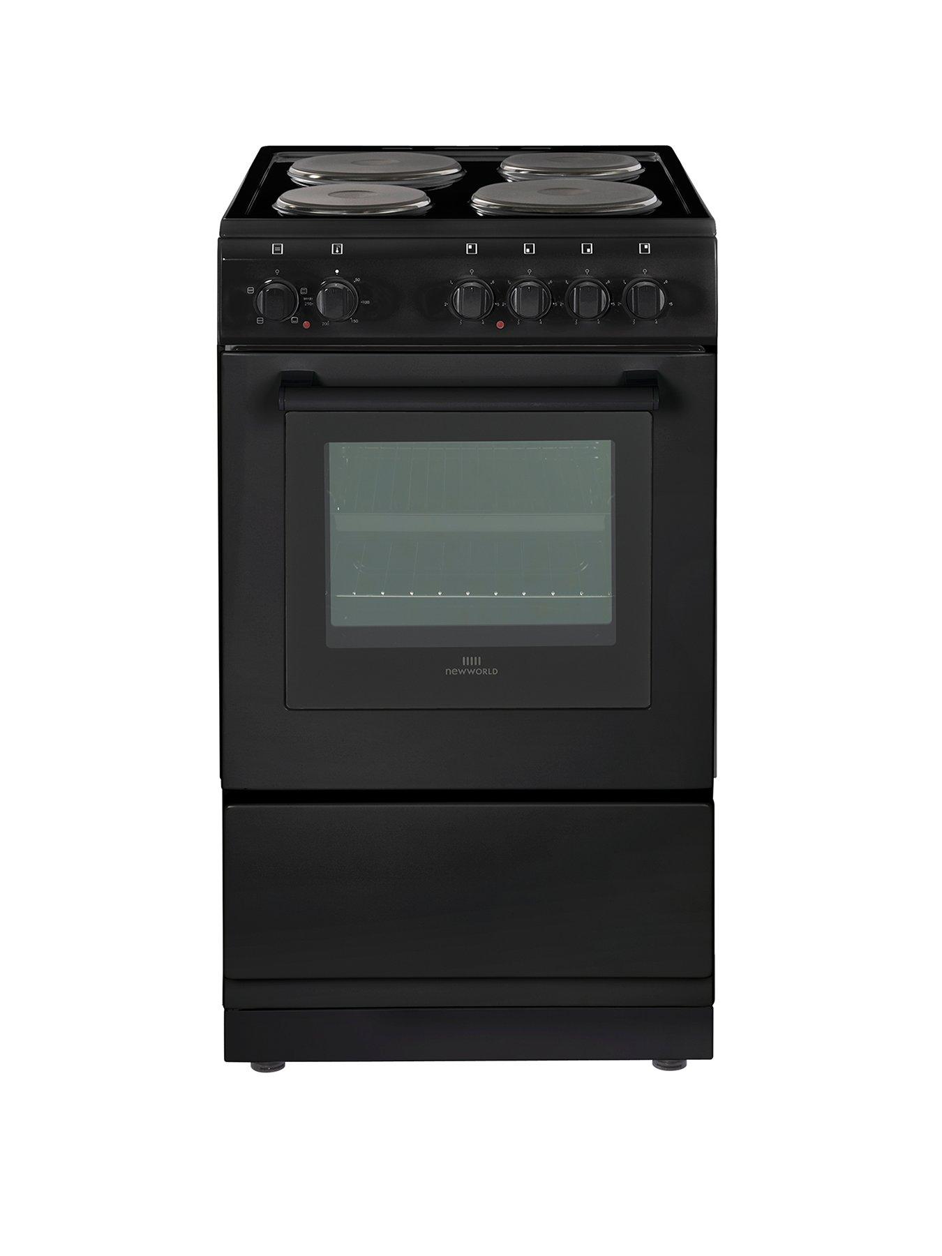 New World Nw 50Es 50Cm Electric Solid Plate Single Oven – Black