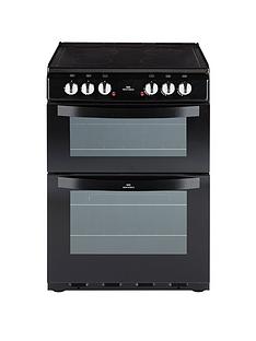 New World NW 601EDO 60CM ELECTRIC CERAMIC DOUBLE OVEN BLACK with connection