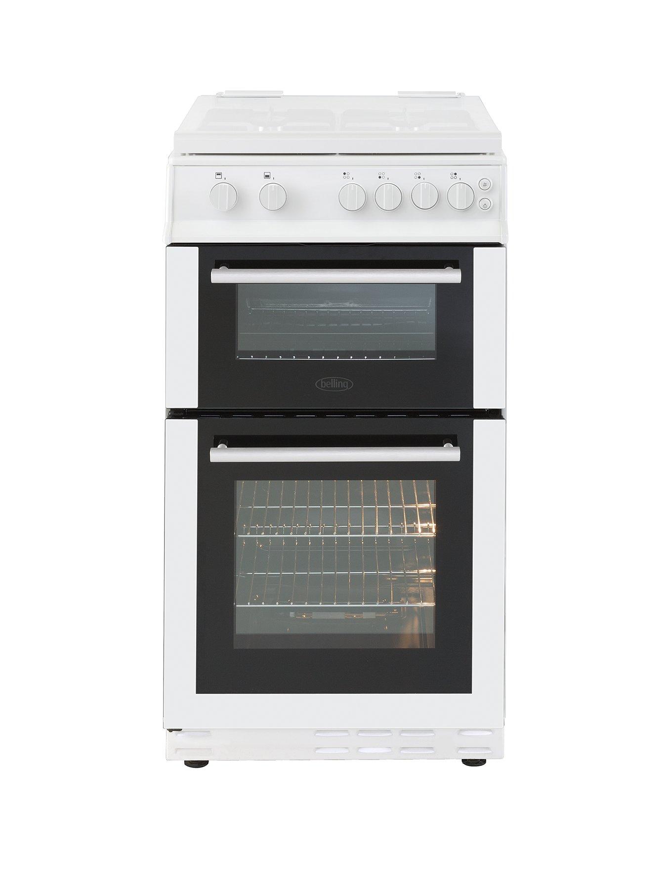 Belling Bel Fs50Gdol 50Cm Gas Double Oven With Connection - White