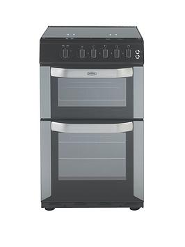 Belling Fsg50Do 50Cm Wide Gas Double Oven With Connection – Silver