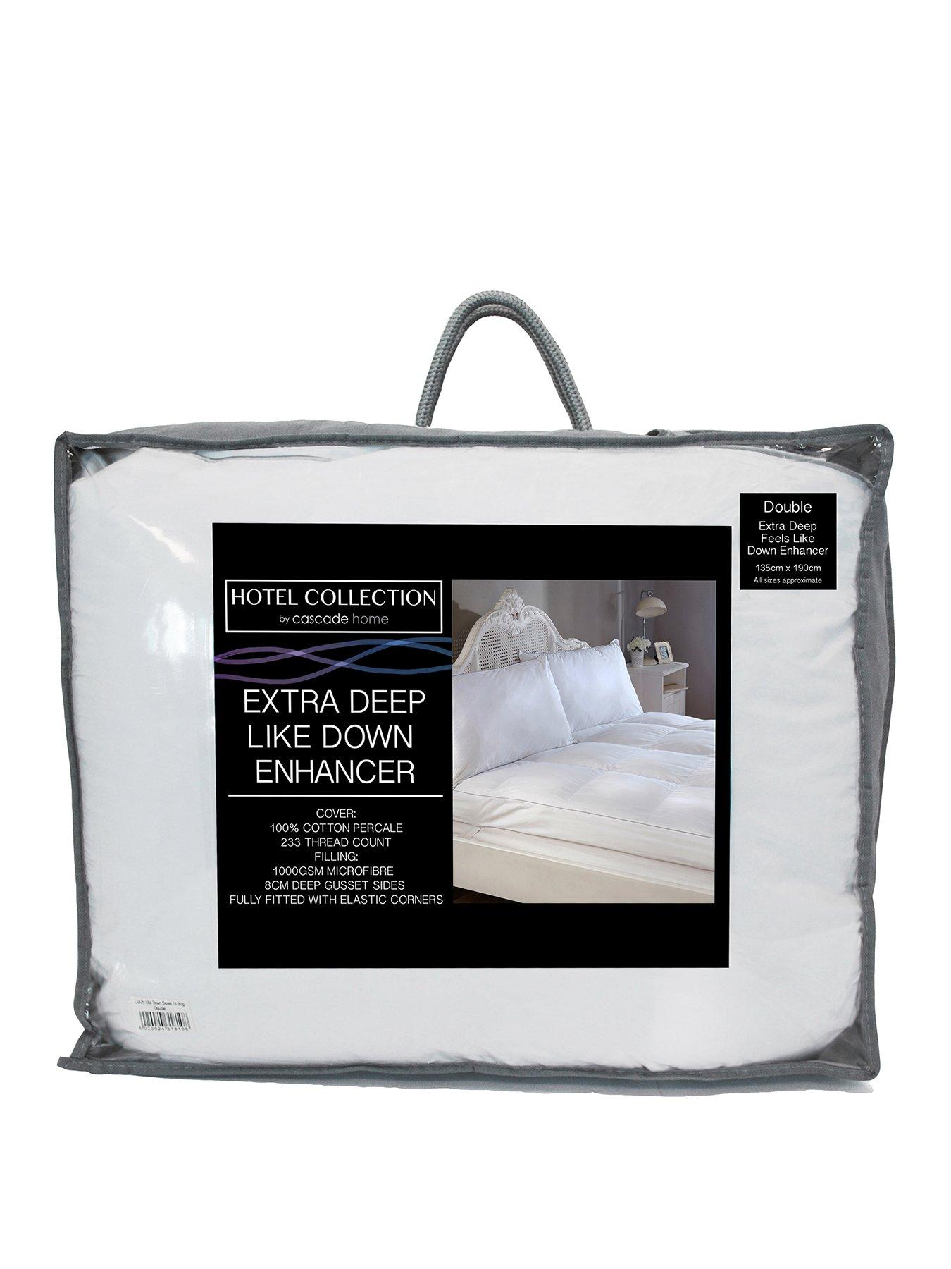 Product photograph of Very Home Luxury Like Down 8cm Mattress Topper from very.co.uk