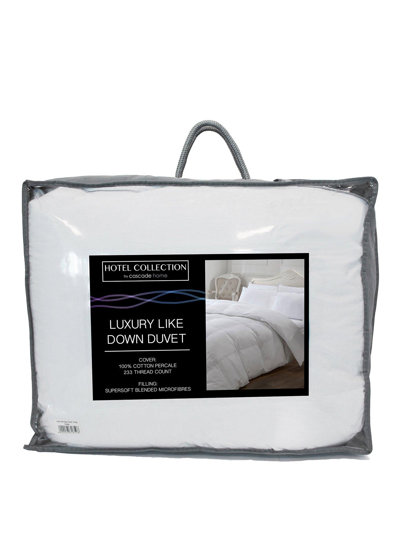 Product photograph of Luxury Like Down 100 Cotton Cover 10 5 Tog Duvet from very.co.uk