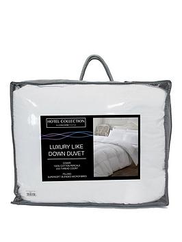 Product photograph of Very Home Luxury Like Down 100 Cotton Cover 10 5 Tog Duvet from very.co.uk