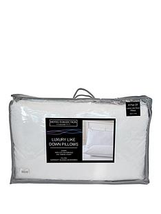 Ideal Home Luxury Like Down 100% Cotton Cover Pillows (Pair)