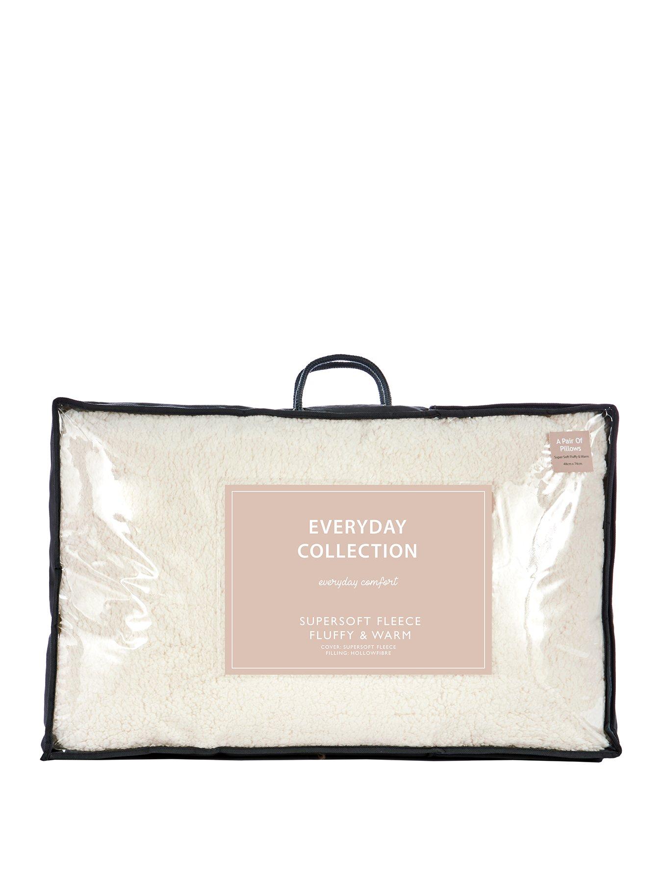 undefined Super Soft Teddy Fleece Pillows (Pair)