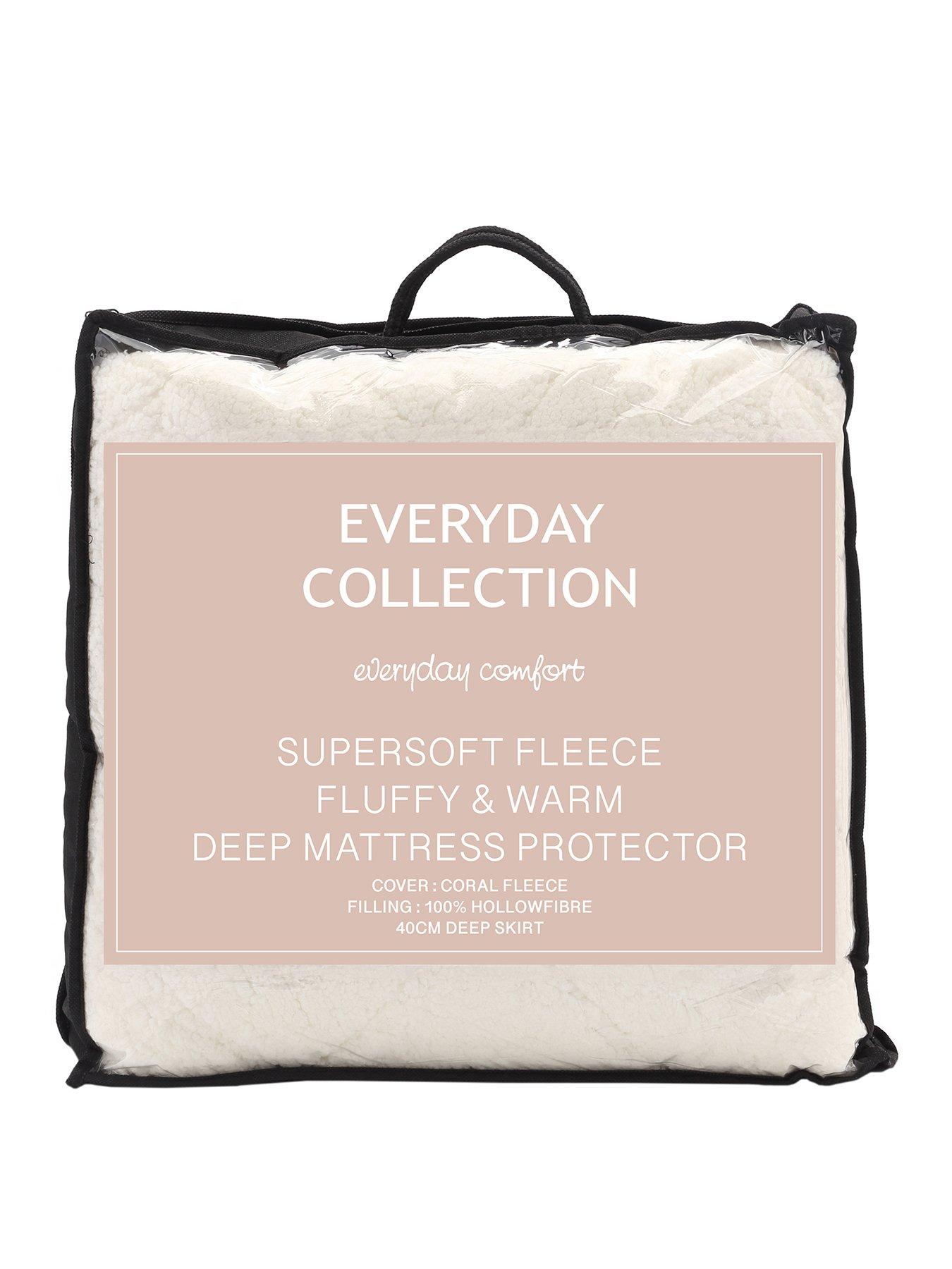 Product photograph of Very Home Super Soft Teddy Fleece Mattress Protector from very.co.uk