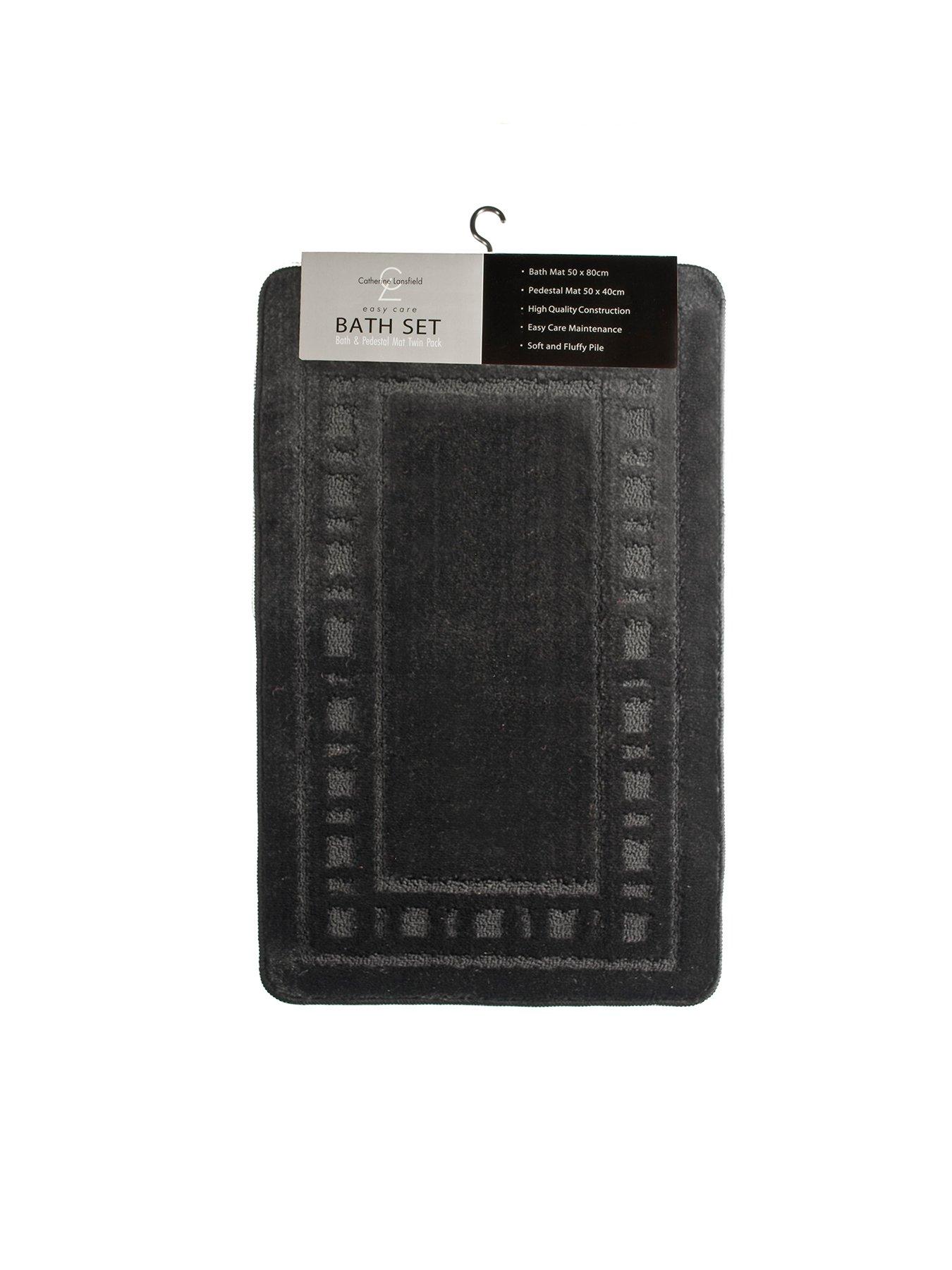 Catherine Lansfield Armoni Bath and Pedestal Mat Set